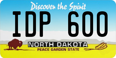 ND license plate IDP600