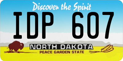 ND license plate IDP607