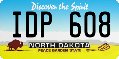ND license plate IDP608