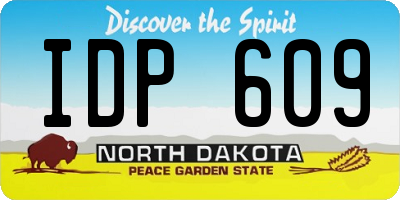 ND license plate IDP609