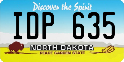 ND license plate IDP635