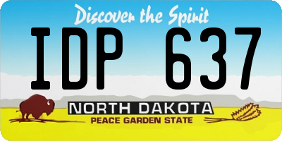 ND license plate IDP637