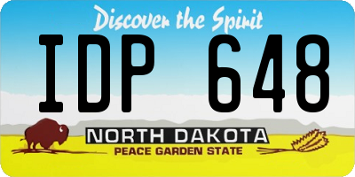 ND license plate IDP648