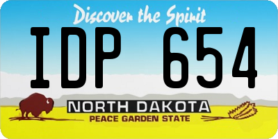 ND license plate IDP654