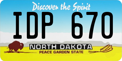 ND license plate IDP670
