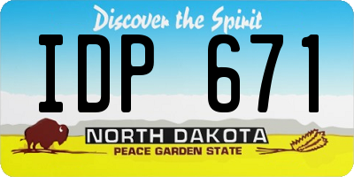 ND license plate IDP671