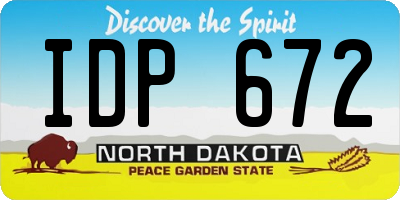 ND license plate IDP672