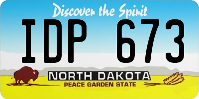 ND license plate IDP673