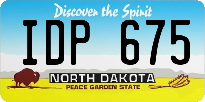 ND license plate IDP675