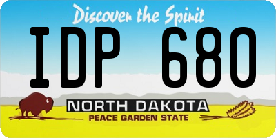 ND license plate IDP680