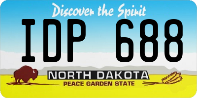 ND license plate IDP688