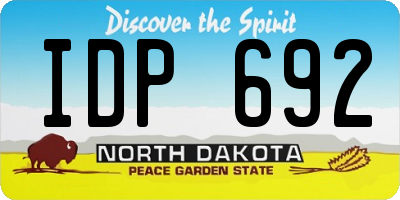 ND license plate IDP692