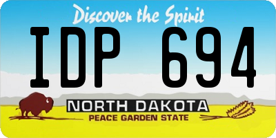 ND license plate IDP694