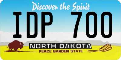 ND license plate IDP700
