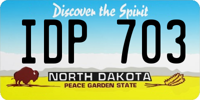 ND license plate IDP703