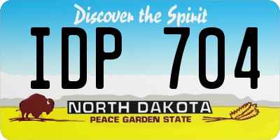 ND license plate IDP704
