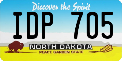 ND license plate IDP705
