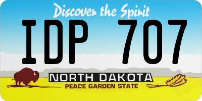 ND license plate IDP707