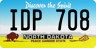 ND license plate IDP708