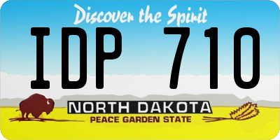 ND license plate IDP710