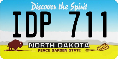 ND license plate IDP711