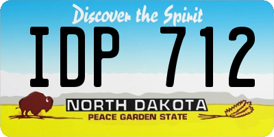 ND license plate IDP712