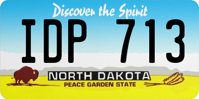 ND license plate IDP713