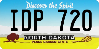 ND license plate IDP720