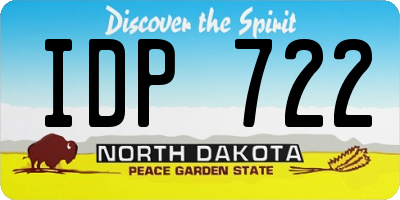 ND license plate IDP722