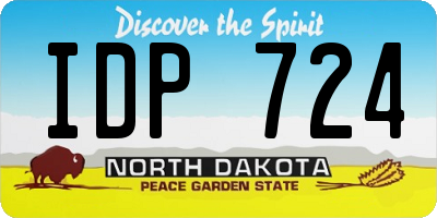 ND license plate IDP724