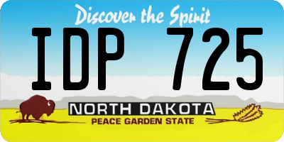 ND license plate IDP725