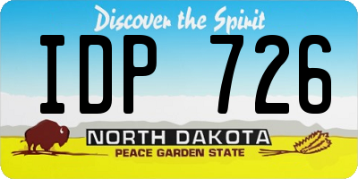 ND license plate IDP726