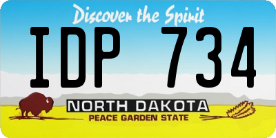 ND license plate IDP734