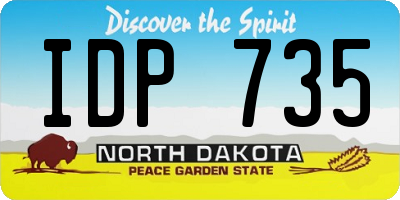ND license plate IDP735