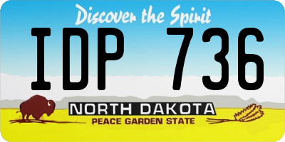 ND license plate IDP736