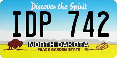 ND license plate IDP742