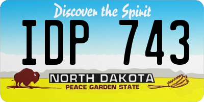 ND license plate IDP743