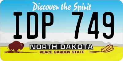 ND license plate IDP749
