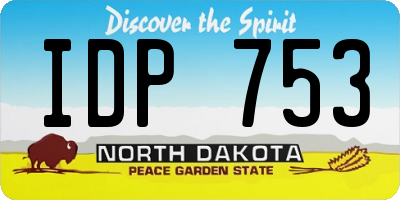 ND license plate IDP753