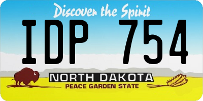 ND license plate IDP754