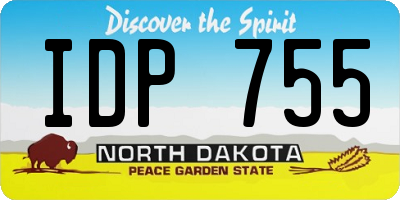 ND license plate IDP755