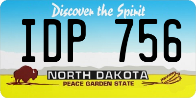 ND license plate IDP756