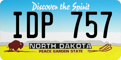 ND license plate IDP757