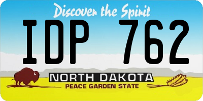 ND license plate IDP762
