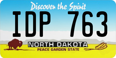 ND license plate IDP763