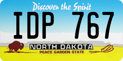 ND license plate IDP767