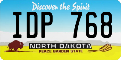 ND license plate IDP768