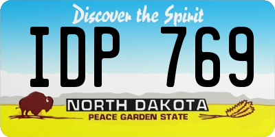 ND license plate IDP769