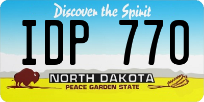 ND license plate IDP770