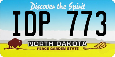 ND license plate IDP773